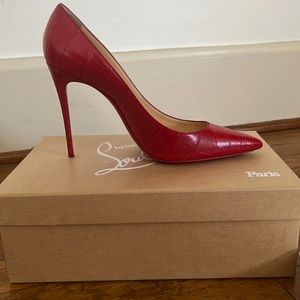 Christian Louboutin Red Alligator Calf (38.5) LEFT ONLY